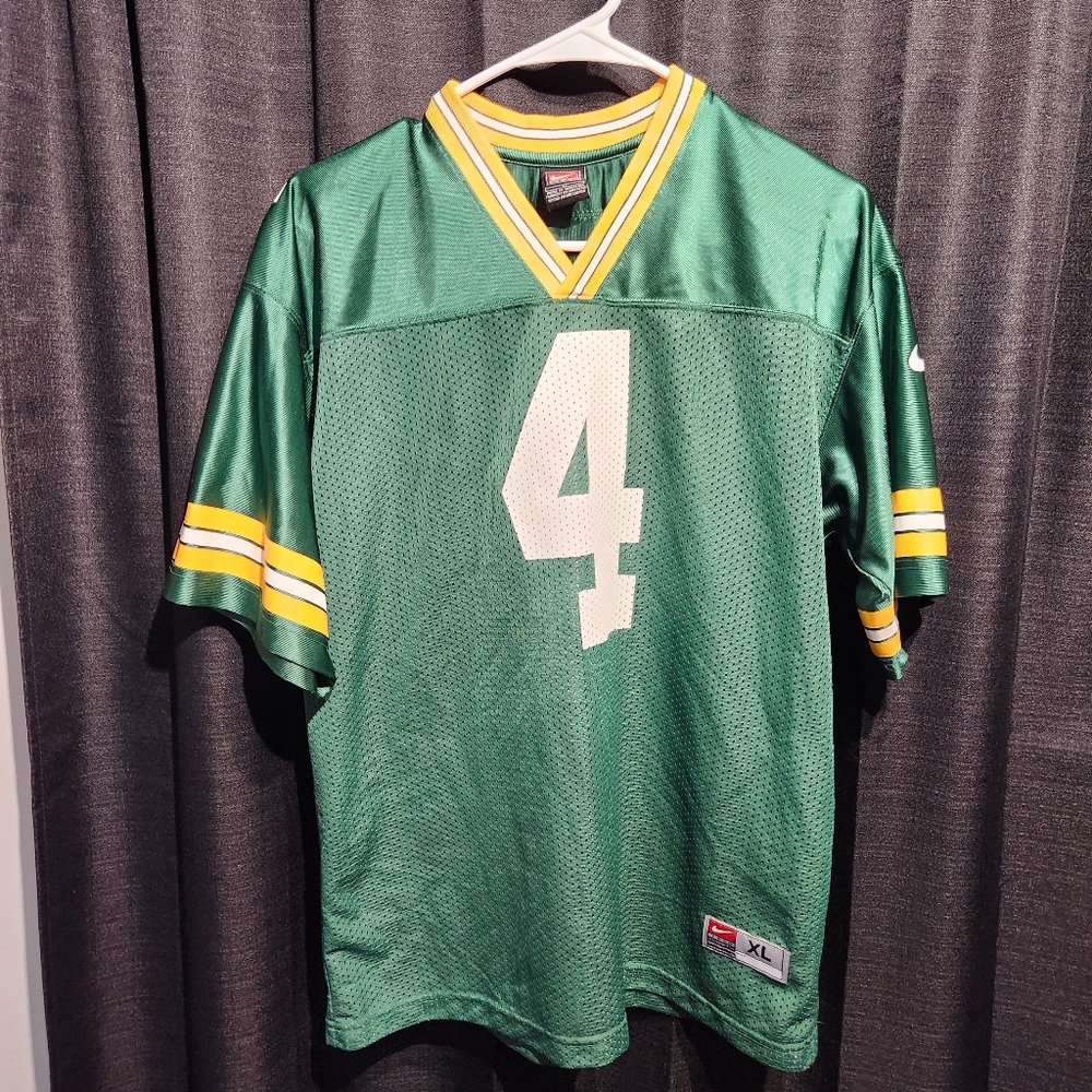 Vintage Nike NFL Green Bay Packers Brett Farve #4 Jersey Men's Size Youth XL